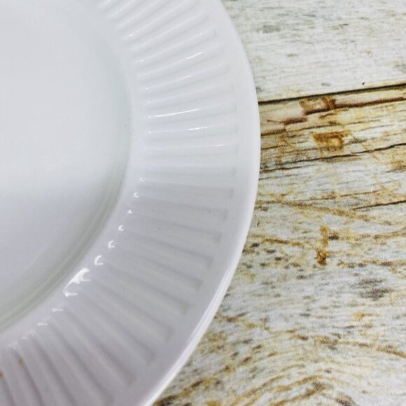 Johnson Brothers ATHENA White Ribbed Smooth England Ironstone Bread Plate Set 3 - Picture 12 of 16